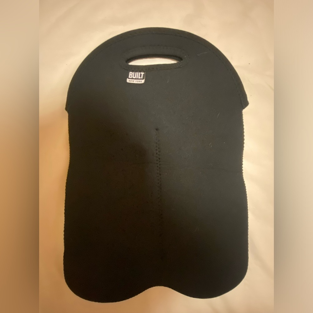 Built black neoprene 2 bottle bag